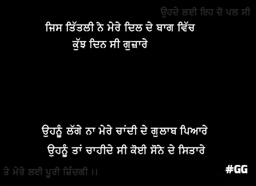 DIL DI PAYRI KAVITA | jis titli ne mere dil de baag vich kujh din c guzaare ohnu laghe na mere chandi de gulaab piyaare ohnu taan chahide c koi sone de sitaare
