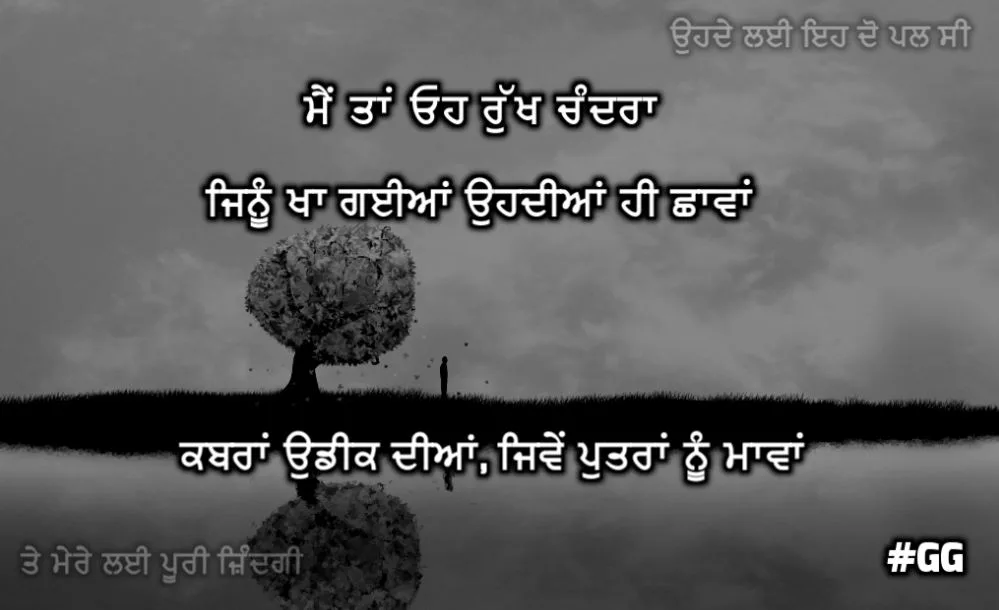 sad shayari of shiv || main taan oh rukh chandraa, jihnu khaa gayiaan ohdiyaan hi chhawan kabraan udeek diyaan jiwe putraan nu mawaan