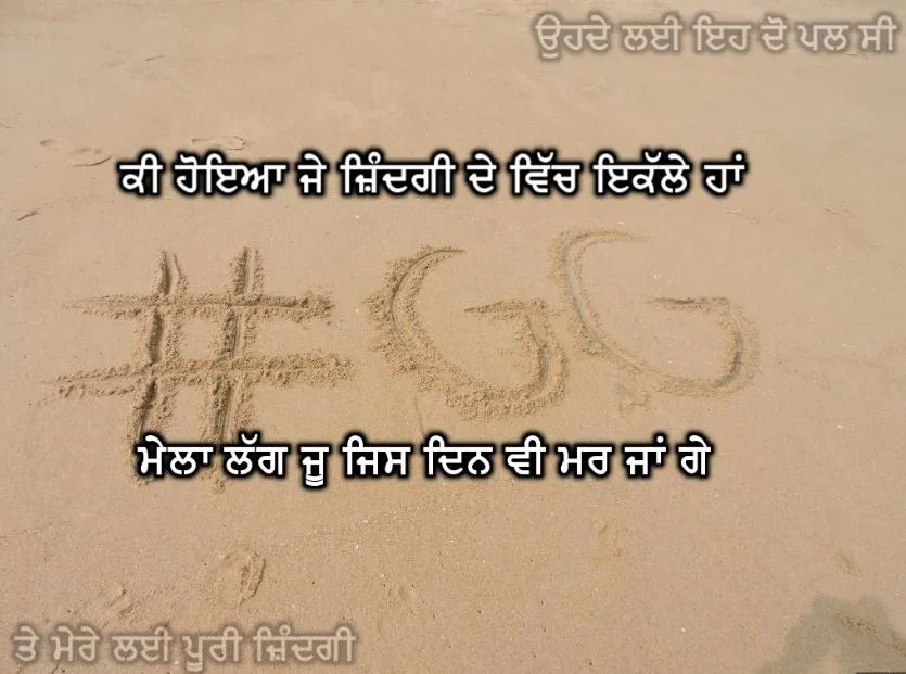Ki hoyia je zindagi de vich ikalle haan mela lag u ga jis din v mar jan ge