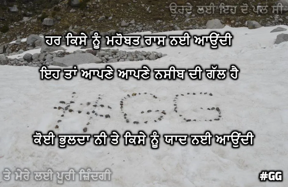 har Kise nu mohobat raas nai aundi eh taan apne apne naseeb di gal hai koi bhulda ni te kise nu yaad ni aundi
