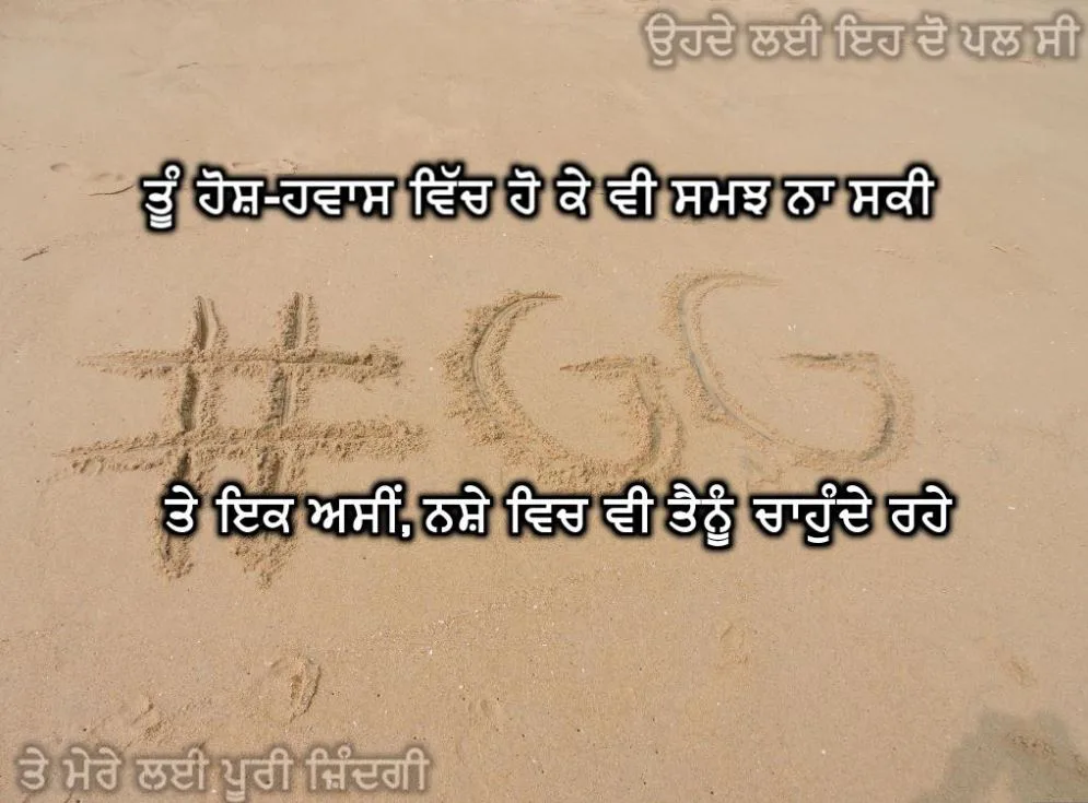 Tu hosh-hawas vich ho k v samajh na saki te ik asin nashe vich v tainu chahunde rahe