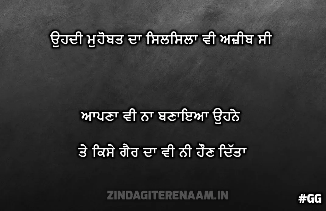 Sad Punjabi Shayari || Ohdi muhobat da silsila v ajeeb c aapna vi na banayea ohne te kise gair da v nai haun dita