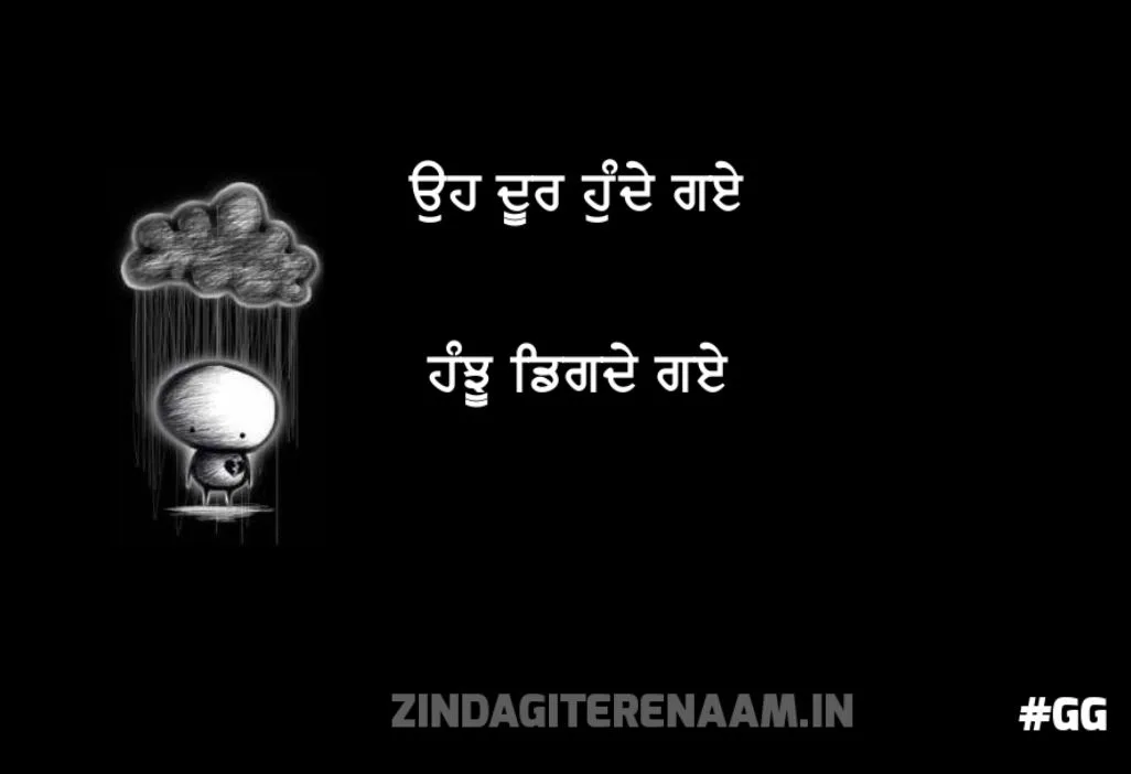 2 lines sadnees in shayari || Oh door hunde gaye hanju digde gaye