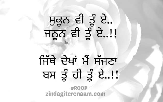 Tu hi tu e || Punjabi shayari || SHAYARI images || love 😍 - Zindagi Tere  Naam
