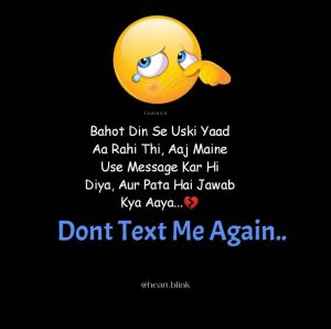 Sad feeling shayari ||d do't text me again