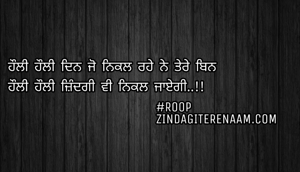 Sad Punjabi shayari || sad but true shayari || Hauli hauli din Jo nikal rahe ne tere bin
Hauli hauli zindagi vi nikal jayegi..!!