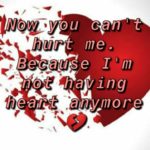 Not having heart anymore || Sad english status