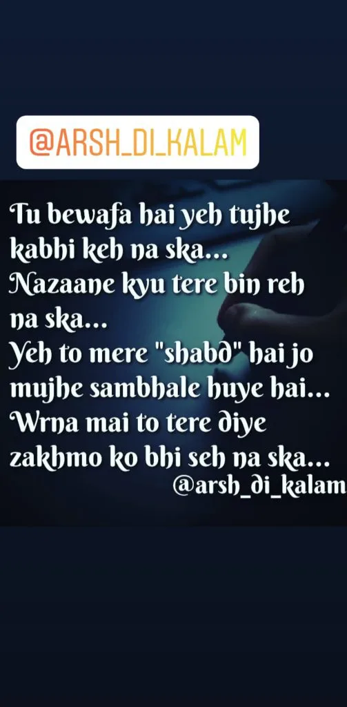 Tu bewafa hai yeh tujhe || hindi shayari