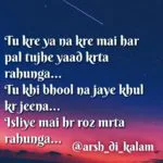 yaad hindi shayari || tu kare ja naa kare