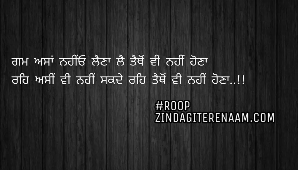 Two line shayari || Gam asa nahio laina lai tethon vi nahi hona
Reh asi nahio sakde reh tethon vi nahi hona..!!