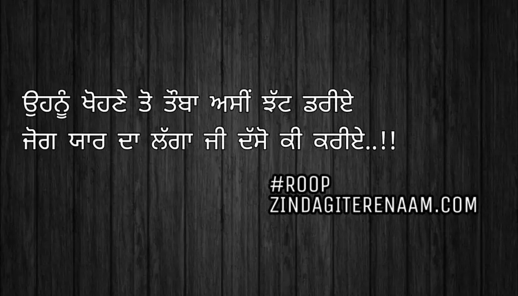 Love punjabi status || Ohnu khohne ton tauba asi jhatt dariye
Jog yaar da lagga ji dasso ki kariye..!!