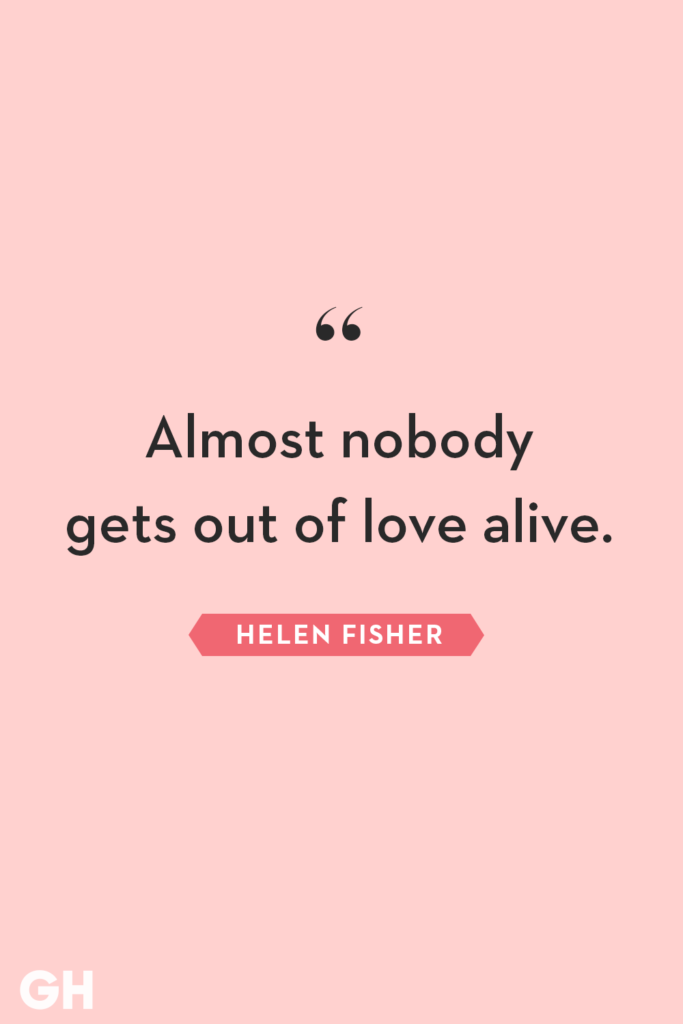 Almost nobody  gets out of love alive || english quote