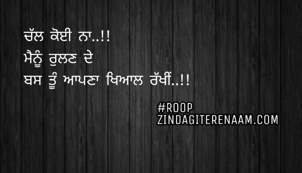 Very sad shayari || Chal koi na..!!
Menu rulan de
Bas tu apna khayal rakhi..!!
