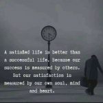 Satisfaction and success || english quotes