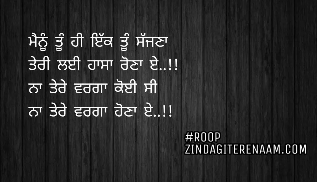 Love Punjabi shayari || Menu tu hi ik tu sajjna
Tere lyi haasa rona e..!!🤗
Na tere warga koi c
Na tere warga hona e..!!😍