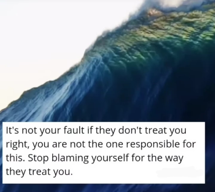English quotes || sad but true || It's not your fault if they don't treat you right, you are not the one responsible for this. Stop blaming yourself for the way they treat you.