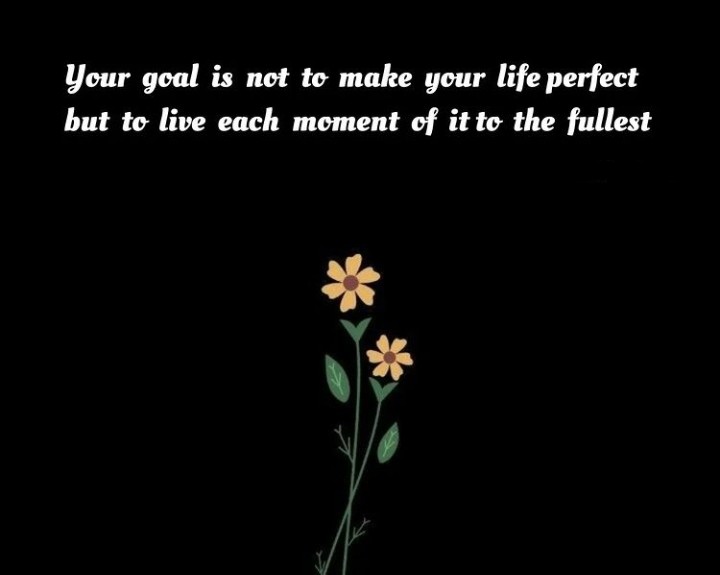English quotes || life quotes || your goal is not to make your life perfect but to live each moment of it to the fullest.