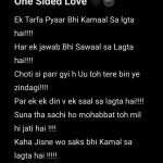 One Sided Love 🖤 || hindi shayari