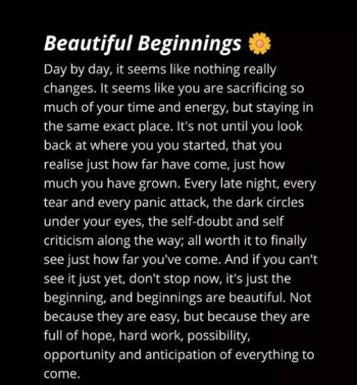 Beautiful beginning || English quotes