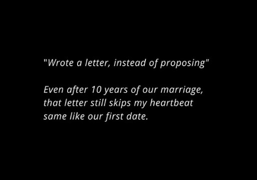 wrote a letter instead of proposing || Good thought on love