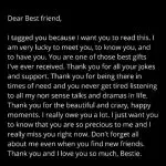 Dear best friend