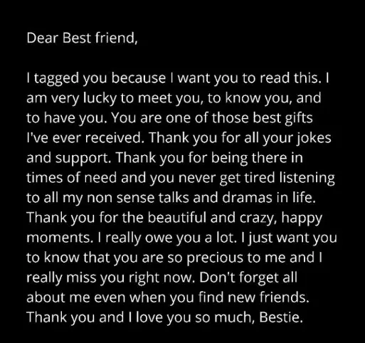 Dear Best friend