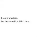 Was fine || Hurt Quote