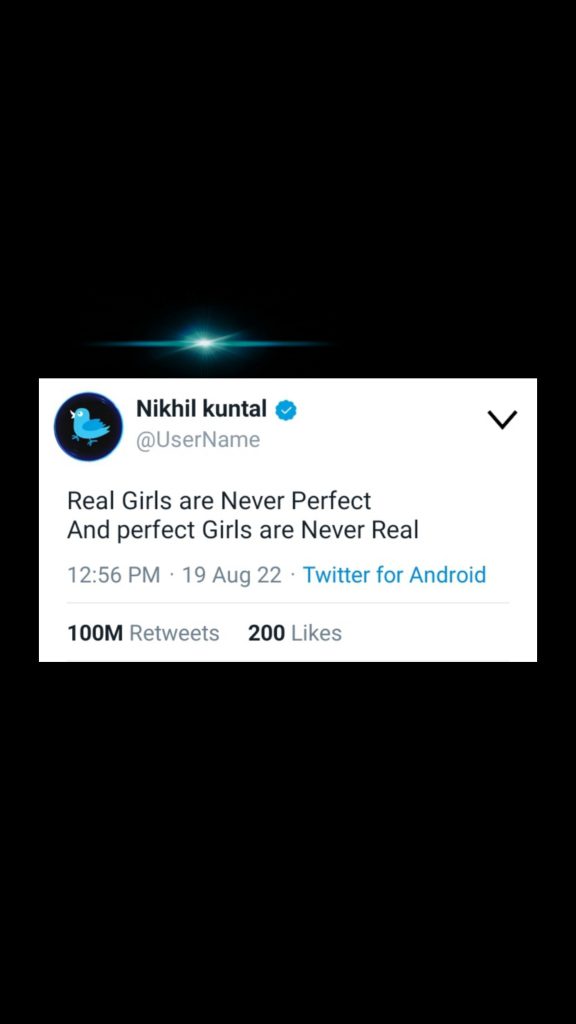 English quotes || Real gurls are never perfect...And perfect girls are never real.