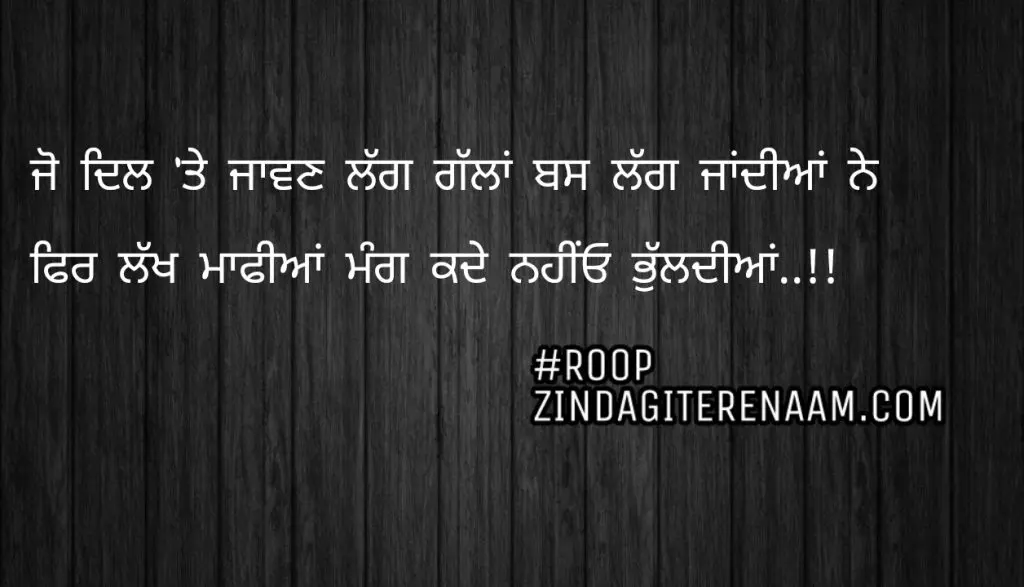 Sad Punjabi shayari || Jo dil te lag jawan gallan bas lag jandiya ne
Fir lakh maafiyan mang kade nahio bhulldiyan..!!