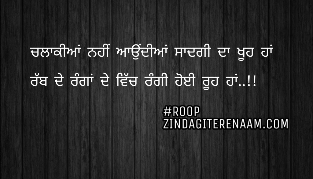 Ghaint punjabi status || Chalakiya nhi aundiyan saadgi da khooh haan
Rabb de ranga de vich rangi hoyi rooh haan..!!